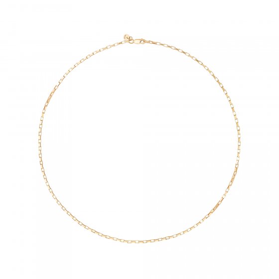 Collier 925 Silber vergoldet edgy Gliederkette 