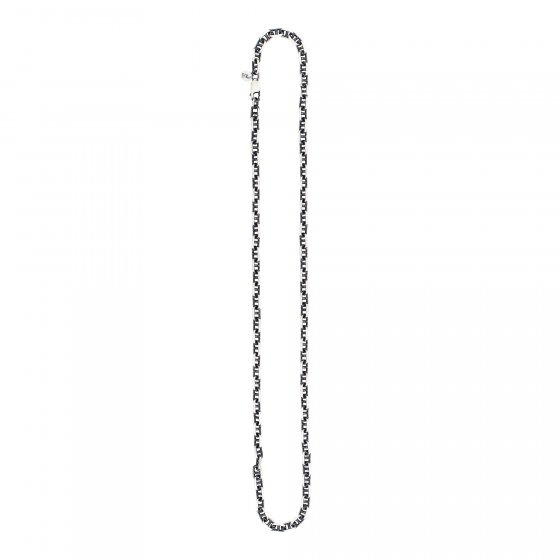 Kette 925 Sterling Silber oxidiert Steg-Anker Kette 