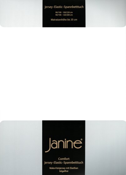 Spannbetttuch Elastic Jersey 5002 Janine weiß | 200x200
