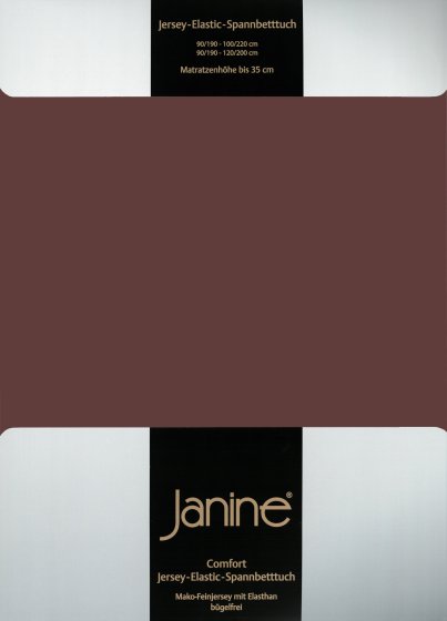 Spannbetttuch Elastic Jersey 5002 Janine dunkelbraun | 200x200