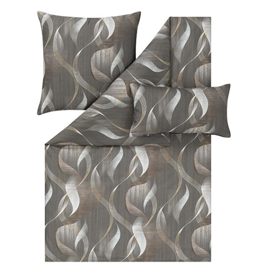 Bettwäsche Mako-Satin Nick ESTELLA anthrazit | 155x220