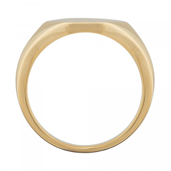 Ring 925 Silber vergoldet Siegelring Hexagon Tattoo 