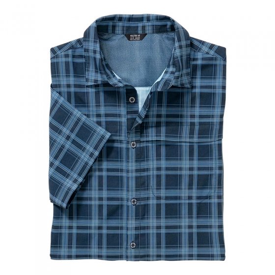 Karriertes Herren Funktionshemd 3XL (47/48) | Dunkelgrau