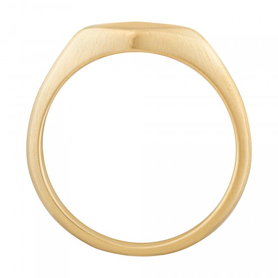 Ring 925 Sterling Silber vergoldet Siegelring Raute 