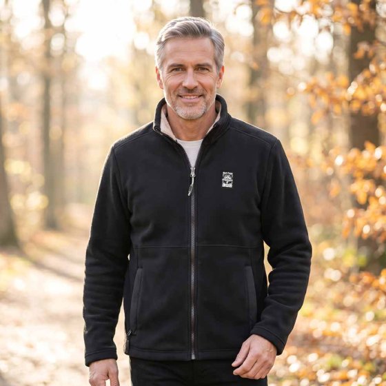 Herren Fleecejacke Reece 3XL (64/66) | Schwarz