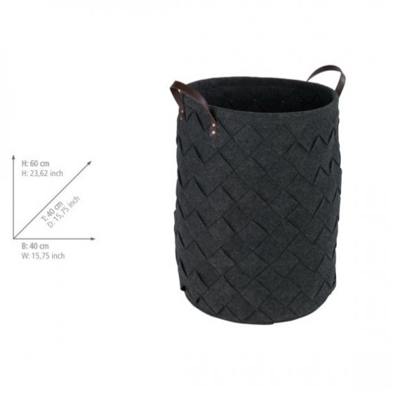 Wäschesammler Mod. Trovo Anthrazit, Wäschekorb, 75 ltr.