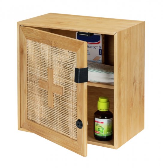 Medikamentenschrank Mod. Allegre, aus Bambus und Rattan 