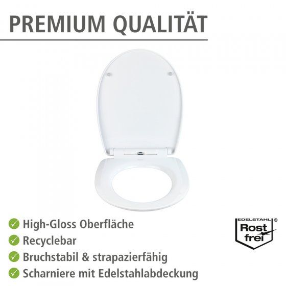 WC-Sitz Boat High Gloss, aus bruchstabilem Thermoplast