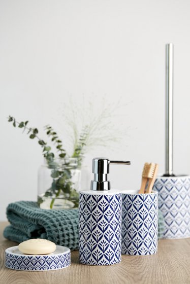 WC-Garnitur Mod. Lorca Keramik, mit mediterranem Muster