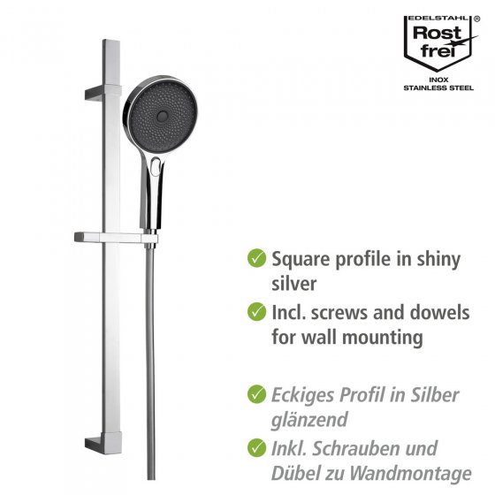 Brauseset Softwater Chrom, Länge Stange: 68 cm