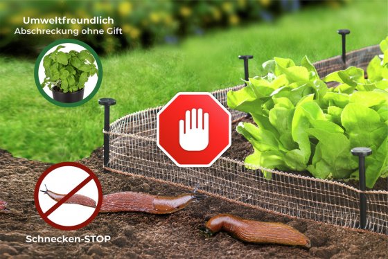 Schnecken-Stopp 8 Meter 2er Set, effektive Schneckenabwehr 