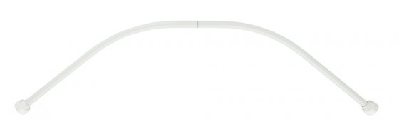 Rundduschstange Weiß, 80 x 80 / 90 x 90 cm 