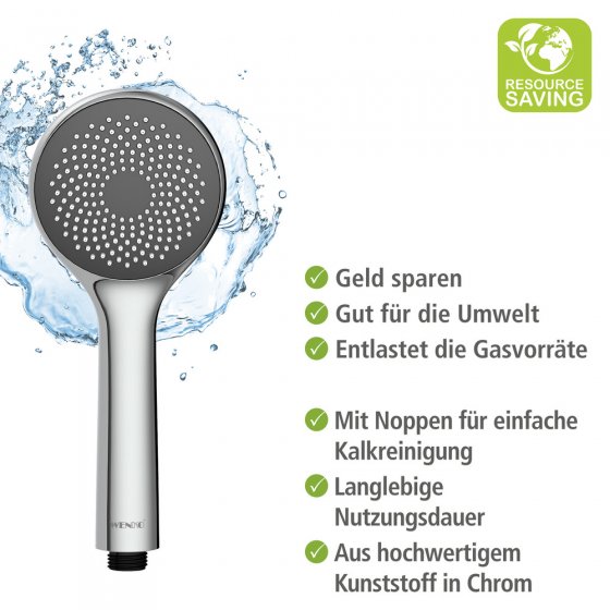 Duschkopf Watersaving Ø 9,6 cm, mit Wasserspar-System 