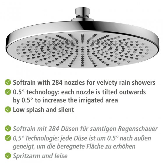 Regenduschkopf Ultimate Shower Chrom/Weiß, Ø 25 cm 