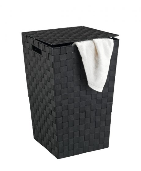 Wäschetruhe Mod. Adria Square Schwarz, 48 ltr. Fassungsvermögen