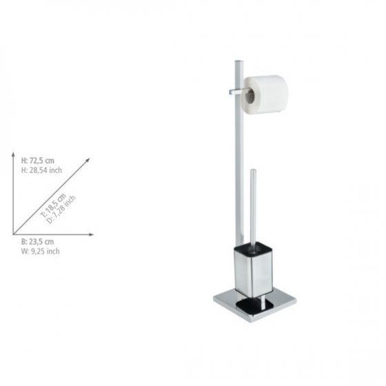 Stand WC-Garnitur Mod. Quadro, aus Edelstahl