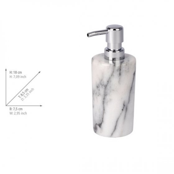 Seifenspender Mod. Onyx aus Marmor, nachfüllbar, 230 ml