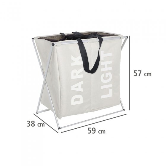 Wäschesammler Mod. Duo Beige, Fassungsvermögen: 120 Liter 