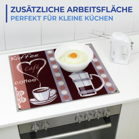 Multi-Platte Mod. Kaffeeduft, Spritzschutz, Herdblende, Schneidbrett 