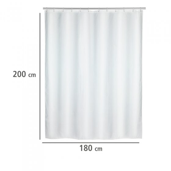Anti-Schimmel Duschvorhang Mod. Palais, Textil (Polyester), 180 x 200 cm, waschbar