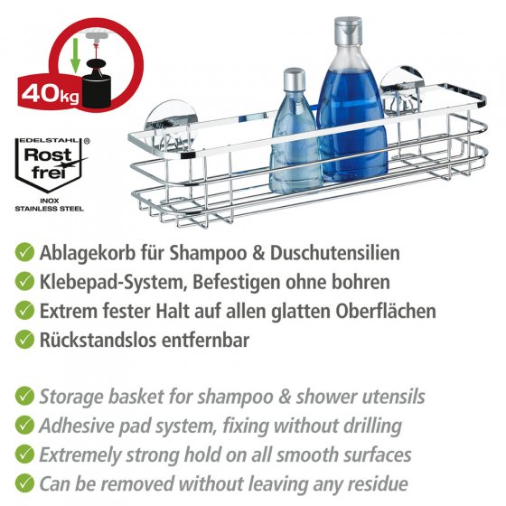 Turbo-Loc® Edelstahl Maxiablage, rostfrei, Befestigen ohne bohren 