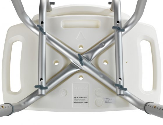 Badhocker mit Rückenlehne Mod. Secura, bis 130 kg Tragkraft