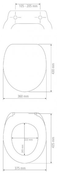 WC-Sitz Mod. Valencia Weiß, aus MDF