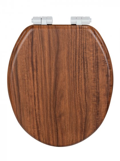 WC-Sitz Mod. Chestnut Braun, aus FSC® zertifiziertem MDF 