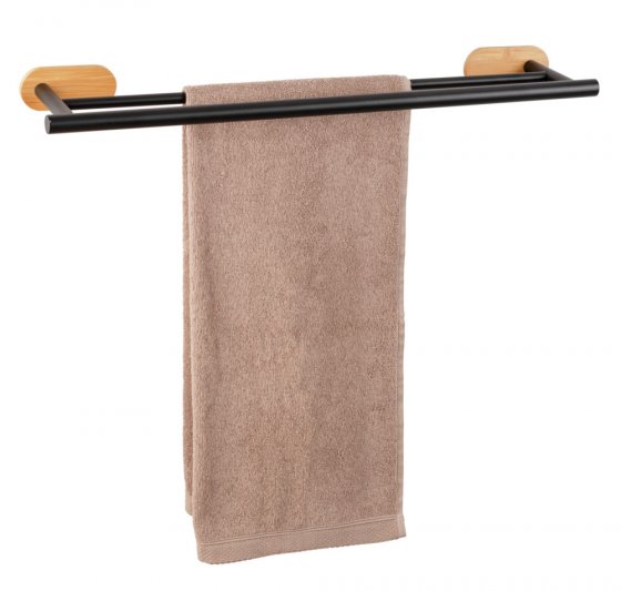 Turbo-Loc® Badetuchstange Mod. Orea Duo Bamboo, 60 cm, Befestigen ohne bohren 