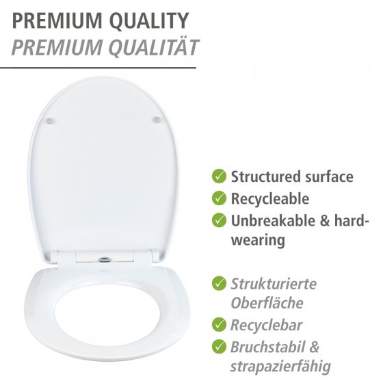 WC-Sitz Mod. Rope mit Relief, aus bruchstabilem Thermoplast