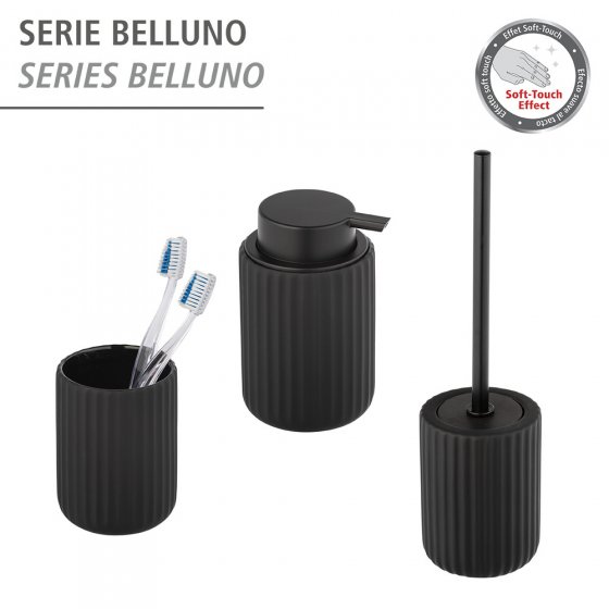 Keramik WC-Garnitur Mod. Belluno Schwarz, mit Soft-Touch Oberfläche 