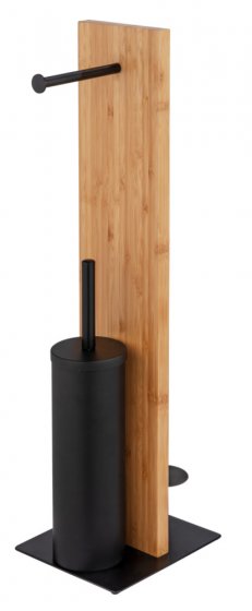 Stand WC-Garnitur Mod. Lesina Bambus, WC-Bürste mit Silikon-Bürstenkopf