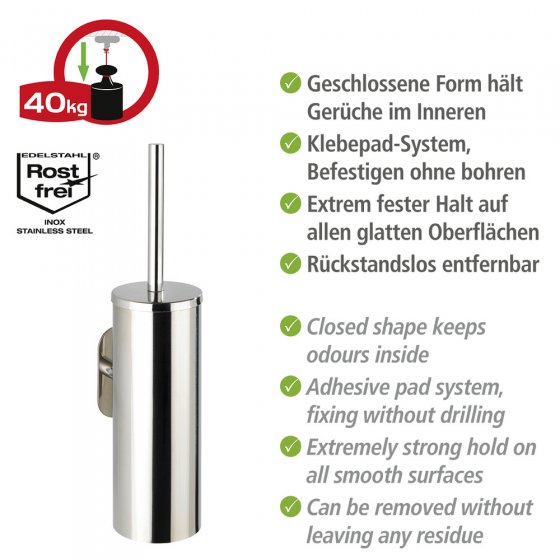 Turbo-Loc® WC-Garnitur Mod. Orea Shine geschlossen , Befestigen ohne bohren 