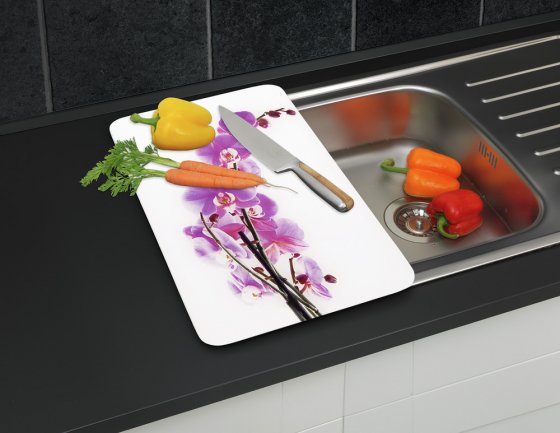 Herdabdeckplatte Universal Mod. Orchideenblüte 2er Set, für alle Herdarten