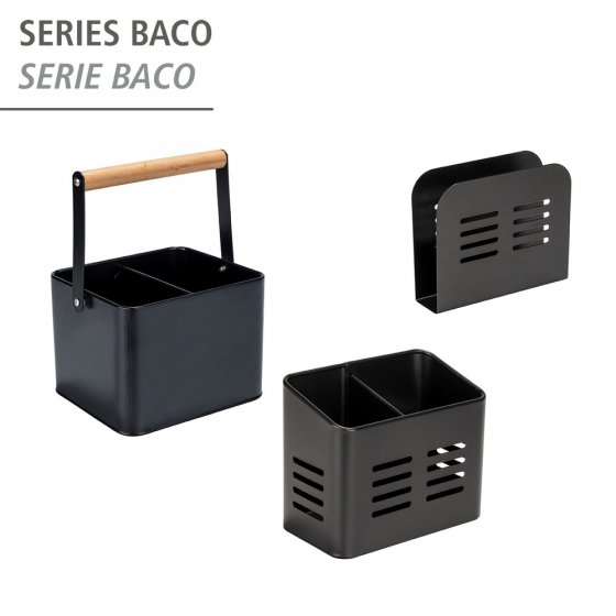 Utensilienkorb Mod. Baco Schwarz, robuster Tragekorb 