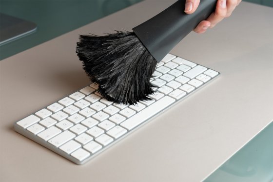 Einschiebbarer Straußenfeder-Wedel, aus 100% echten Straußenfedern 