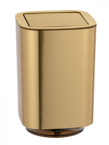 Schwingdeckeleimer Mod. Auron Gold, Kosmetikeimer mit Schwingdeckel, 5,5 l 