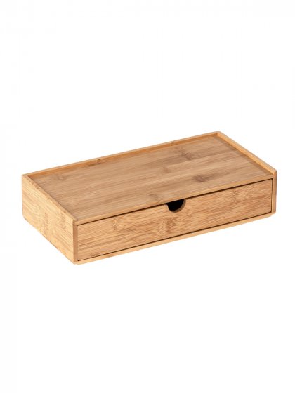 Bambus Box Mod. Terra mit Schublade, versteckte Aufbewahrungsmöglichkeit 