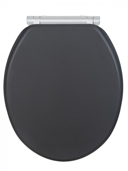 WC-Sitz Mod. Morra Anthrazit Matt, Universalform, aus massivem MDF 