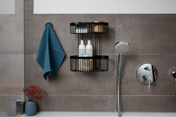 Wandregal 2 Etagen Classic Plus Black, mit hochwertigem Rostschutz