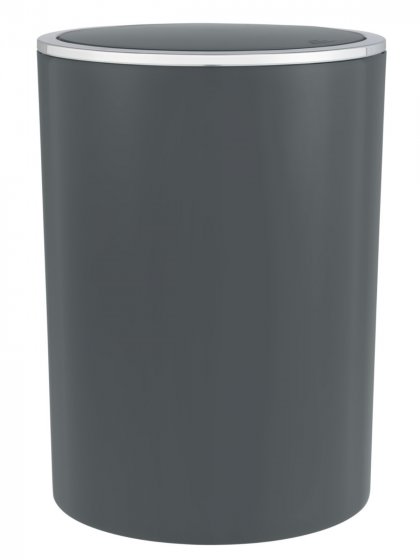 Schwingdeckeleimer Mod. Inca Anthrazit, 5L, hochwertiger Kunststoff, 5 Liter 