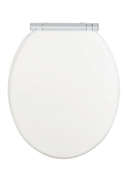 WC-Sitz Mod. Morra Weiß Matt, Universalform, aus massivem MDF mehrfach lackiert