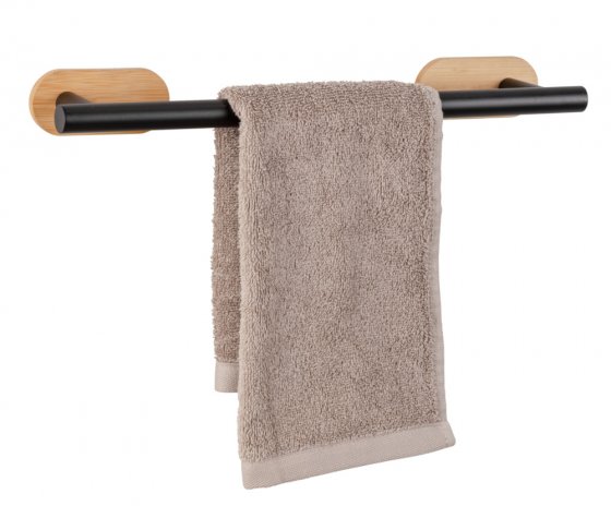 Turbo-Loc® Badetuchstange Mod. Orea Bamboo, 40 cm, Befestigen ohne bohren 