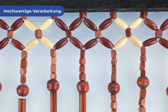 Bambusvorhang Holzperlen, Bambusperlen-Vorhang aus echter Handarbeit 