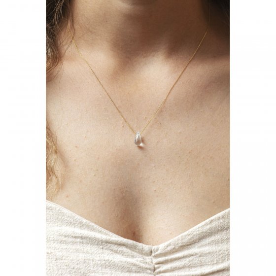 Anhänger mit Kette 375 Gold sky Blautopas 