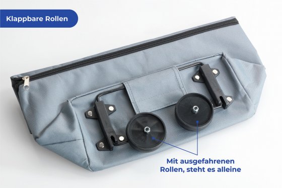 Einkaufstrolley 3in1, faltbare Einkaufshilfe 