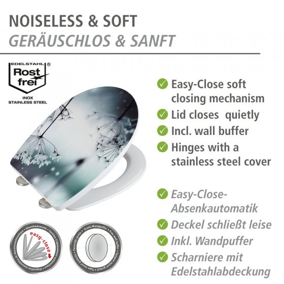 WC-Sitz Mod. Polar mit Hochglanz-Oberfläche, aus bruchstabilem Thermoplast 