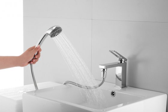 Waschbeckenbrause, mit Easy-Clip Schiebefunktion