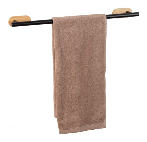 Turbo-Loc® Badetuchstange Uno Mod. Orea Bamboo, 60 cm, Befestigen ohne bohren 