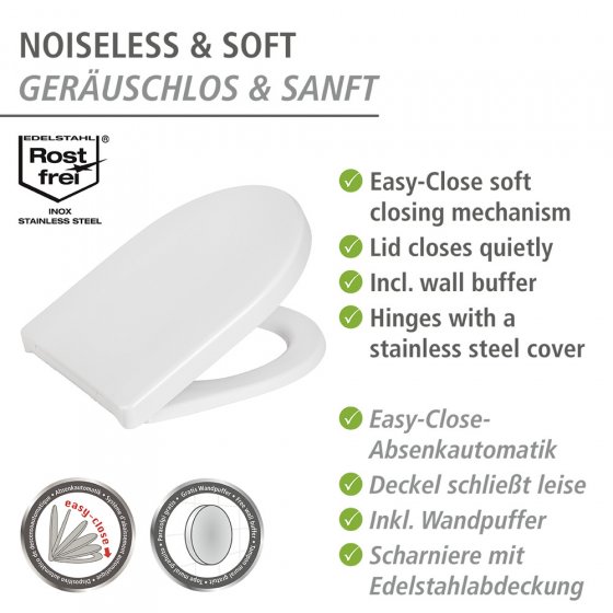 WC-Sitz Mod. Sindia, aus antibakteriellem Duroplast, belastbar bis 300 kg